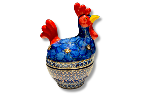  D61 Bunzlau Haantje bewaarschaaltje U408 Unikat